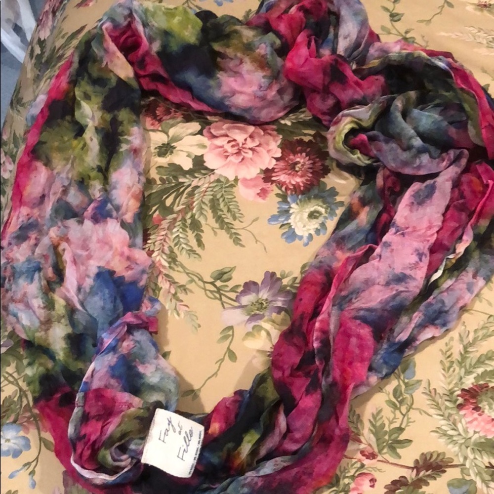 Fay Et Fille floral NWOT infinity Multicolor Neck Wrap/Scarf - Picture 4 of 8